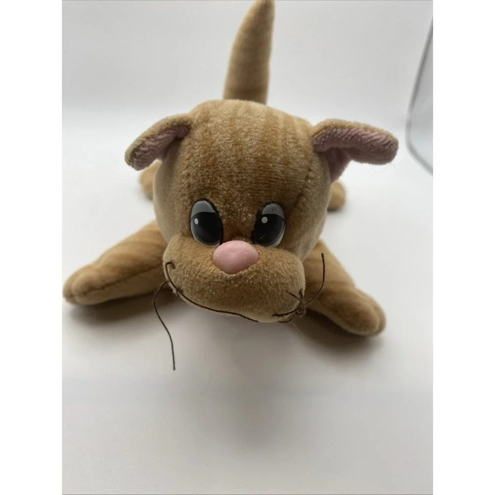 Tonka Pound Purries Plush Cat – Vintage 1990s – Orange Tabby – Red Collar